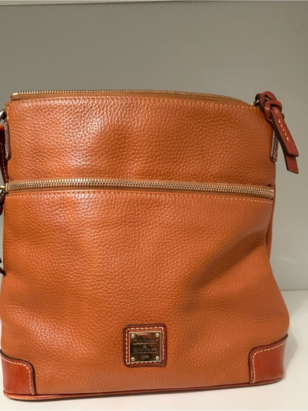 Dooney & Bourke Burnt BrownPebble Leather Crossbody